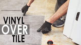 How to Install Vinyl or Laminate Flooring Over Existing Ceramic Tile [upl. by Kenji]