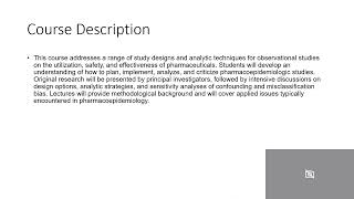 Pharmacoepidemiology syllabus overview [upl. by Hanala]