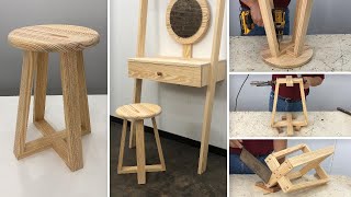 Taburete de Madera Moderna Muy Fácil De hacer  Tutorial de Carpintería [upl. by Ecyor244]