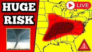 The Huge Tornado Near Columbia Tennessee As It Occurred Live  5824 [upl. by Enilrahc]