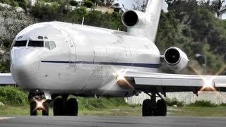 Boeing 727 Loud amp Powerfull Takeoff at Princess Juliana International Airport [upl. by Arahsak]