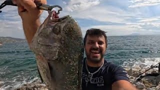 Shore🔥Jigging🔥first🔥catch🔥Μahi🔥Mahi🔥in🔥the🔥2024🔥🔥3🔥Baby🔥Amberjack🔥Live🔥Strike🌊🌊🌊🇬🇷🇬🇷🇬🇷 [upl. by Assyli570]