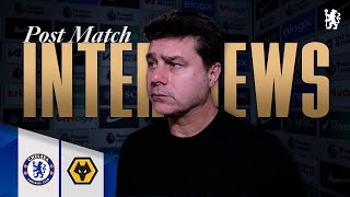 POCHETTINO reacts postmatch  Chelsea 24 Wolves  Chelsea FC 202324 [upl. by Umont622]