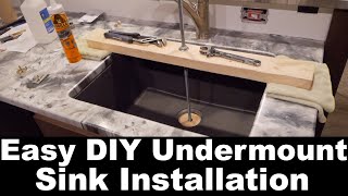 DIY Easy Undermount Sink Install [upl. by Ardnasirk]