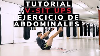 TUTORIAL V  SIT UPs 💪 Ejercicio buenísimo de abdominales 🦵 [upl. by Akiwak]