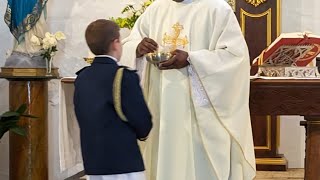 y llegó el gran día Oliver recibe su primera comunión ⛪⛪ [upl. by Giovanna]