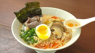 단 20분 만에 크리미하고 매콤한 국물의 미소 라멘 만들기  Asian Noodles Miso Ramen Recipe [upl. by Leziar]