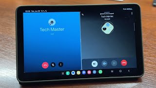 Samsung Tab A9 4G WhatsApp Google Meet vs Viber Apps Split Screen Incoming Calls in Book Cover [upl. by Una]