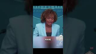 Karine JeanPierre last words regarding Biden Harris administration 😂 biden harris trump2024 [upl. by Eserahs781]