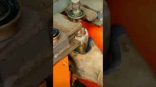 Rotor Bearing Removal On hydraulic press Good tools and equipment make work easy Bearings [upl. by Marmaduke]