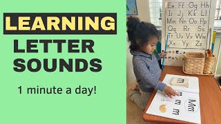 Learn Letter Sounds 1 Minute a Day [upl. by Nenney470]