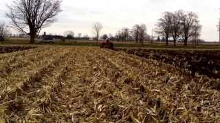 Allis chalmers 190 xt plowing cornstalks monoframe 2000 [upl. by Drarig403]