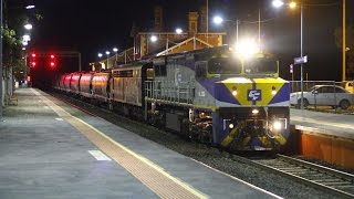 First VL Class Loco to Bendigo VL356 and S303 on 9077 at Kangaroo Flat 24417 [upl. by Cindra469]