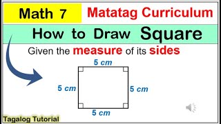 Math 7 Draw a square given its side measure howtodrawsquare drawpolygon math7 matatagcurriculum [upl. by Funch231]