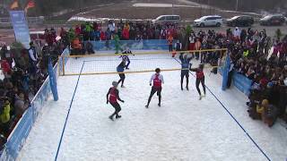 Exhibition match on Snow Volleyball Night in PyeongChang 2018 [upl. by Ocnarf]