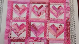 How to make a super easy very fun scrap buster hearts a plenty Valentines Day wall hanging [upl. by Edmon]