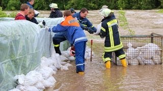 Hochwasser an der Günz Mindel und Donau  Raum Günzburg im Juni 2013 [upl. by Stoller348]