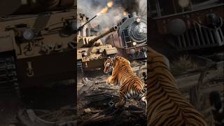 Tiger vs tank vs train animals 3d [upl. by Adelind]