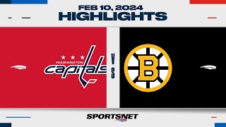 NHL Highlights  Capitals vs Bruins  February 10 2024 [upl. by Eiduam]