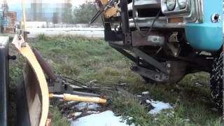 Part 36 Meyer E 47 Snow Plow Installation on Old Blue the 69 GMC 4X4 [upl. by Vladimir]