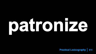 Patronize Definition [upl. by Eillen683]