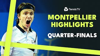 Rune Bublik AugerAliassime Coric amp More Feature  Montpellier 2024 QuarterFinal Highlights [upl. by Yonit582]