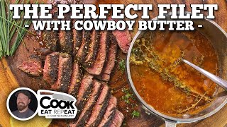 The Perfect Filet with Cowboy Butter  Blackstone Griddles [upl. by Adnohsirk316]