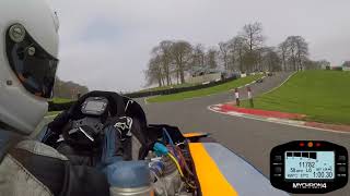 Cadwell Park Race 2 April 2018 Sam Moss 31 125 Open Superkart [upl. by Nedrah]