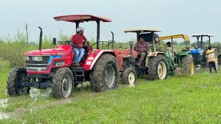 Kaka song Tractors Pulling New Holland 3630 Stuck in Mud Swaraj 855 Fe John Deere Mahindra Arjun [upl. by Sucramd]