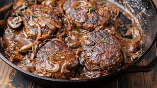 Salisbury Steak  The Insanely Delicious Inexpensive quotSteakquot Dinner [upl. by Tremml924]