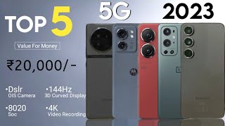 Top 5 Mobile Phones Under 20000 in October 2023  5G  144Hz 3D Display  108MP  OIS  4K [upl. by Adnahsam]