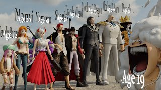 ONE PIECE Characters Age Comparison [upl. by Maroj11]