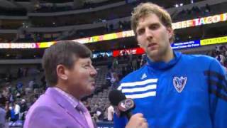 Dirk Nowitzki Postgame Celtics vs Mavericks [upl. by Ahseinat228]