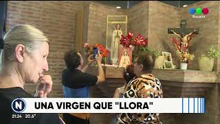 Una virgen que llora Telefe Noticias [upl. by Hedvah]