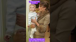 First Lady Melania and her son 💝 vlog trump melaniatrump barrontrump mother motherslove [upl. by Aracot]