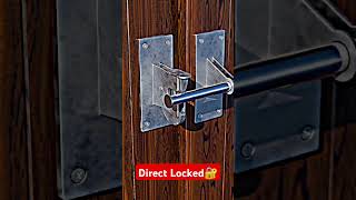 Direct Locked🔐 viralvideo doorlock wood slidinglock automaticdoor tools lock [upl. by Nageam953]