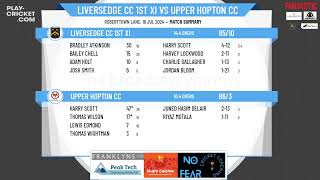 Liversedge CC 1st XI v Upper Hopton CC Upper Hopton CC T20 Phillip Akroyd Competition [upl. by Larson]