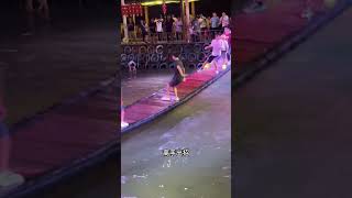 Swinging bridge game funny China try not to laugh ▶ 42funny happy waterpark fun laugh respect [upl. by Lorry427]