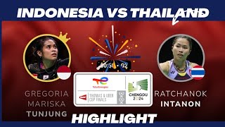 GREGORIA MARISKA TUNJUNG VS RATCHNOK INTANON  THOMAS amp UBER CUP FINALS 2024  QUARTER FINAL [upl. by Tove]