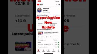 YouTube Monetisation big Update  अब 500 Subscriber 3000 Watchtime पर चैनल Monetize होगा shorts [upl. by Craven]