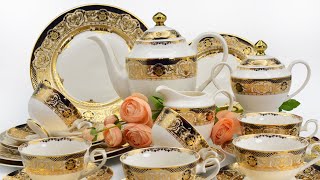 Fine bone china tea set 24pcs manufacturer  KAROSA [upl. by Beora]