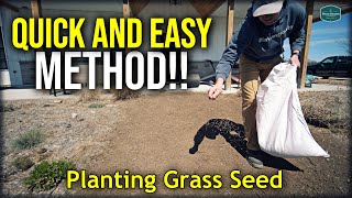 QUICK And EASY Method To Plant Grass Seed  Seeding A New Lawn In Spring [upl. by Kleiman]