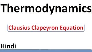 Clausius Clapeyron Equation in Hindi [upl. by Carisa]