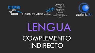 El Complemento Indirecto  Análisis sintáctico Lengua Española sintaxis  academia JAF [upl. by Gebler721]