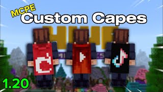 How To Get Custom Capes In 1 Minute For Minecraft Bedrock 120 MCPEMCBE [upl. by Wilda250]