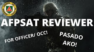 AFPSAT REVIEWER PH ARMY Part 2 Nakapasa ako for OCCOfficerl Liz Camila [upl. by Anileda]