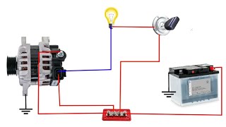 Valeo 12v 90A Alternator Wiring Diagram  How to Wiring Valeo Alternator  2 Pin Alternator Wiring [upl. by Mauve]