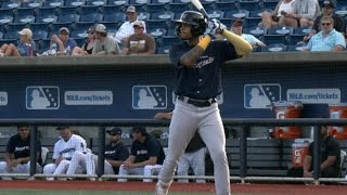 Xavier Isaacs tworun home run  MiLB Highlights [upl. by Tisha]