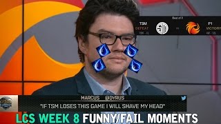 LCS WEEK 8 FUNNYFAIL MOMENTS  2016 Summer Split [upl. by Norred]