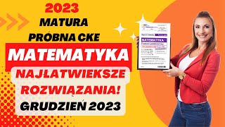 Matura próbna matematyka grudzień 2023 CKE MEGA łatwe wyjaśnienie🤩 [upl. by Isia921]